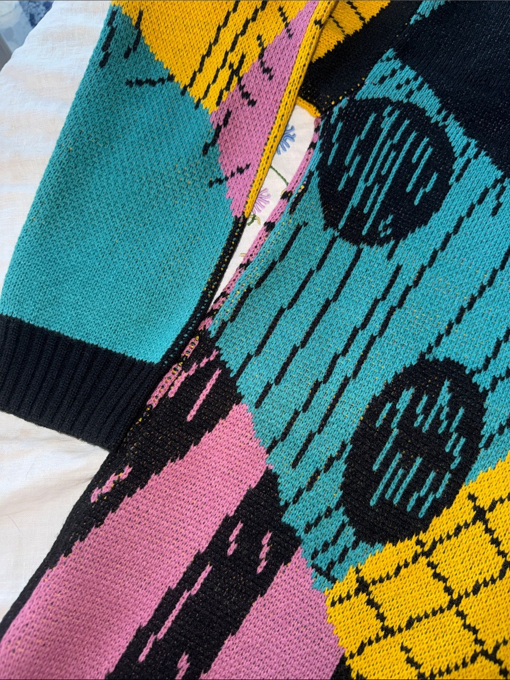 Disney Black Nightmare Before Christmas “Sally” Cardigan Sweater - Picture 7 of 11